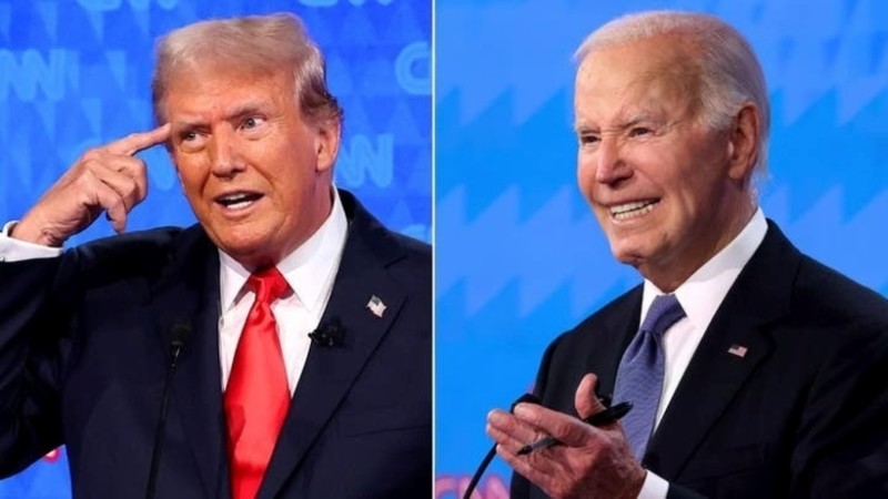 Ông Trump cho rằng ông Biden sẽ không rời đường đua tranh cử. Ảnh: Fox News