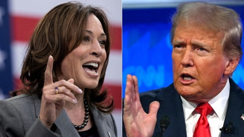 Ông Trump và bà Harris "đấu khẩu" nảy lửa về quy tắc tranh luận. Ảnh: Le 360