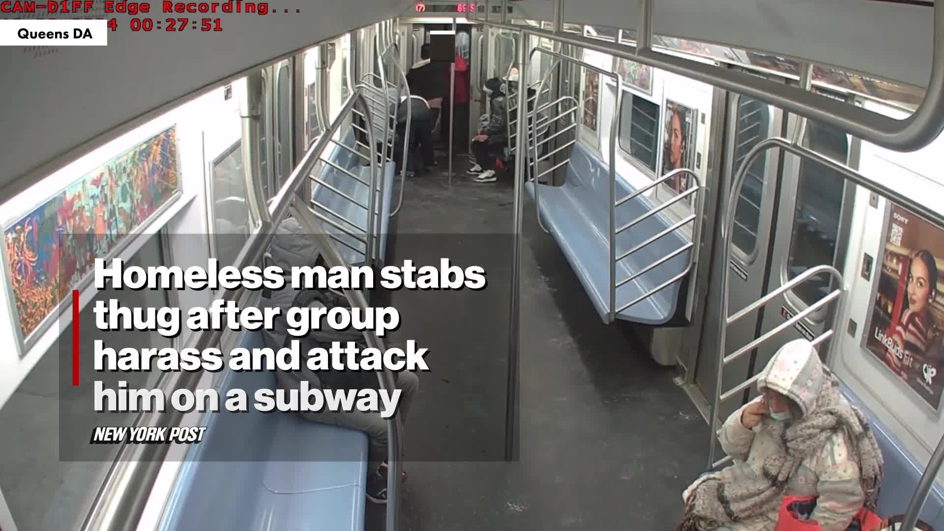 homeless-man-seen-stabbing-thugs-terrorizing-him-on-nyc-subway-killing-1-wont-face-charges-da-1736498119.mp4