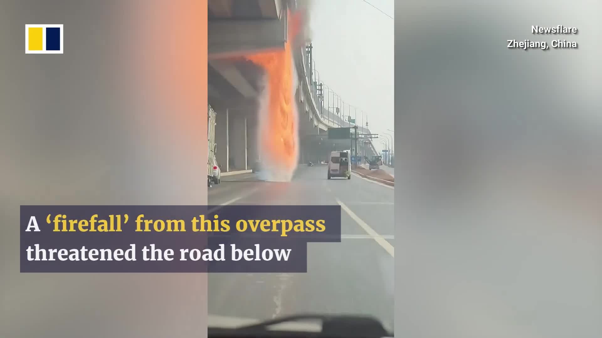 cooking-oil-truck-in-china-catches-alight-causing-firefall-from-overpass-1737366244.mp4