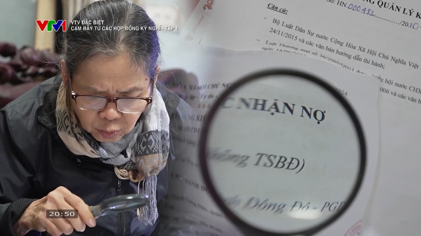 Ảnh được cắt từ phóng sự Cạm bẫy đặc biệt từ các hợp đồng kỳ nghỉ (Nguồn ảnh: VTV)