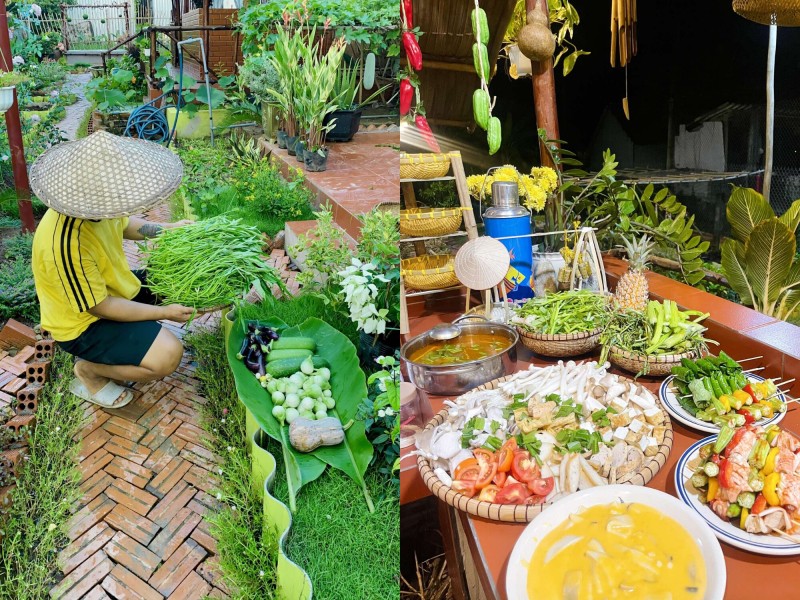 amp;#34;Bỏ phố về quêamp;#34;, chàng trai 9X Vĩnh Long chi 100 triệu làm nhà vườn 600m2 đẹp mê trồng đủ thứ rau củ, có cả ao cá - 8