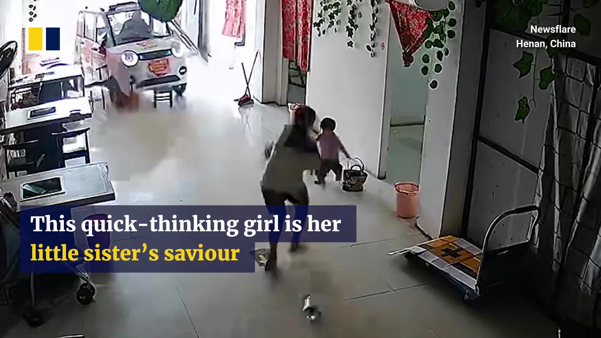 chinese-teenager-saves-little-sister-from-out-of-control-car-1749030263.mp4