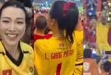 Hoàng Oanh xuất hiện trên khán đài, một chi tiết nhỏ giữa đêm vô địch khiến dân mạng lập tức "soi"