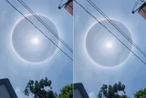 Cận cảnh quầng sáng 22 độ bao vây mặt trời: Nhiều người dân lo lắng, nhà khoa học lý giải gì?