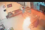 Kinh hoàng khoảnh khắc sạc dự phòng nổ như bom giữa nhà: Xem camera mà đứng tim