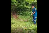 Vạch bụi tre vì thấy động, cụ bà điếng người đối mặt "quái vật" dài 5 mét cuộn tròn sát vách nhà