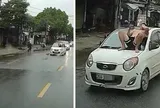 Vụ con rể cởi trần nằm ngửa trên kính chắn gió khi xe đang chạy: Do bị bố vợ....đòi lại xe