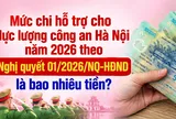 Mức chi hỗ trợ cho lực lượng công an Hà Nội năm 2026 theo Nghị quyết 01/NQ-HĐND là bao nhiêu?