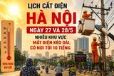 Lịch cắt điện Hà Nội ngày 27 và 28/5: Nhiều khu vực mất điện kéo dài, có nơi tới 10 tiếng, người dân cần chuẩn bị ngay