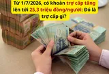 Từ 1/7/2026, có khoản trợ cấp tăng lên tới 25,3 triệu đồng/người, đó là trợ cấp gì?