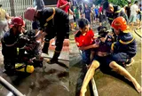 Khói lửa bao trùm nhà 3 tầng lúc nửa đêm, cảnh sát “đua” với thời gian cứu 2 thiếu niên