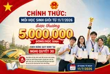 Điều kiện để học sinh được thưởng 5 triệu đồng từ 11/7/2026 theo Nghị quyết 30