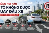Những vị trí ô tô không được quay đầu dù không có biển cấm, phạt đến 22 triệu đồng nếu vi phạm