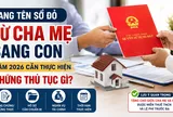 Cha mẹ sang tên Sổ đỏ cho con năm 2026: Hồ sơ, thời hạn và các khoản được miễn