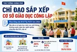 Hỏa tốc: Hoàn thành sắp xếp cơ sở giáo dục mầm non, phổ thông trước 30/08/2026 theo hướng ra sao theo Công văn 814?