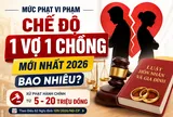 Mức phạt vi phạm chế độ 1 vợ 1 chồng mới nhất 2026 bao nhiêu?
