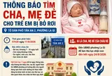 Bé trai 7-10 ngày tuổi bị bỏ rơi, bên cạnh có bình sữa đã pha sẵn, quần áo có dòng chữ “I Love Mom”