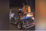 Tài xế kéo giường chở người bệnh đi “bão”, bị phạt 3 lỗi