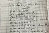 Viết văn tả cô giáo nhưng lại “vừa đấm vừa xoa”, bé lớp 3 khiến cộng đồng mạng cười bể bụng
