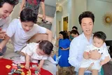 Quý tử thứ 3 của Đăng Khôi vừa cầm bút, vừa cầm mic trong tiệc thôi nôi, được cả nhà mong thành Giáo sư