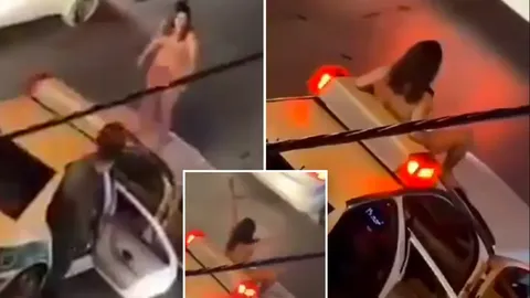 Người phụ nữ khỏa thân trèo lên xe cảnh sát với lý do bất ngờ