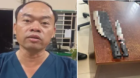 Clip: Nam bác sĩ chém đồng nghiệp ngay tại phòng khám