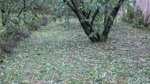 Cận cảnh hiện tượng mưa đá dữ dội ở Phú Thọ, nhiều phương tiện không thể di chuyển