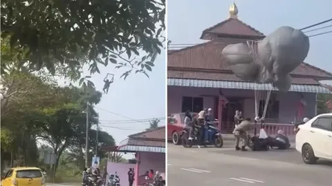 Clip: Người lính nhảy dù hạ cánh trúng xe máy trên đường, "knock-out" tài xế