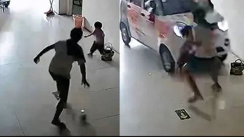 Clip: Thót tim xem cảnh bé gái 10 tuổi kéo em thoát khỏi chiếc xe mất lái trong gang tấc