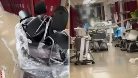 Clip: Quậy tưng bừng cuối cấp, học sinh khiến trường phải đóng cửa tạm thời