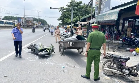 Tạm giữ tài xế ba gác chở tôn chạy ngược chiều, gây tai nạn chết người