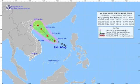 Áp thấp nhiệt đới tăng cấp, khả năng mạnh lên thành bão