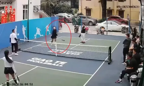 Clip: Hành động bất ngờ của cô gái bị bóng Pickleball bay trúng mặt