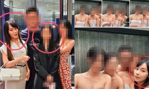 Lộ ảnh đại gia 'tắm tiên' cùng lúc 4 cô gái: Chân dung hot girl tiểu tam cầm đầu 'hậu cung' chung chồng