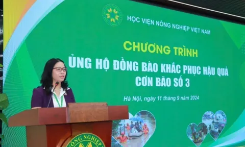 Học viện Nông nghiệp Việt Nam chung tay hỗ trợ đồng bào khắc phục hậu quả cơn bão số 3
