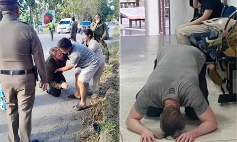 Du khách người Mỹ liên tiếp dập đầu xin lỗi cả gia đình, câu chuyện phía sau đẫm lệ