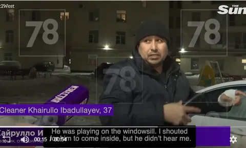 Khoảnh khắc đau tim khi người đàn ông cứu bé trai rơi từ tầng 7 chung cư xuống đất