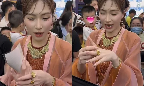 Hòa Minzy gây choáng khi được fan tặng "khối tài sản khủng" ngay trên sân khấu: Thực hư 6 cây vàng là thế nào?