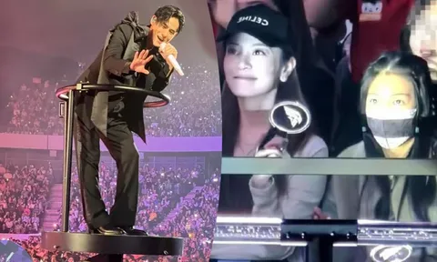 Bắt trọn khoảnh khắc Châu Du Dân "đổi thái độ" khi thấy vợ con đi xem mình diễn