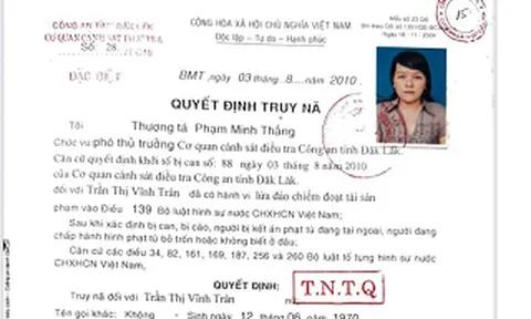 Đắk Lắk truy nã bác sĩ Trần Thị Vĩnh Trân