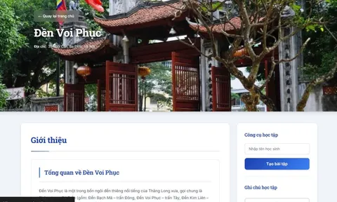 Xây dựng Website bản đồ học tập thông minh tích hợp trí tuệ nhân tạo AI phục vụ dạy học Địa lý địa phương lớp 3 trên địa bàn TP Hà Nội