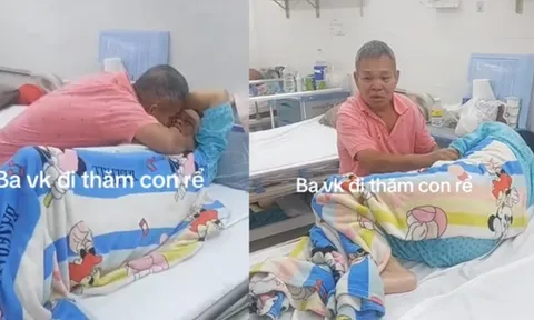Bố vợ bật khóc ôm con rể trên giường bệnh: Câu chuyện phía sau khiến ai cũng lặng người