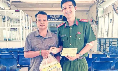 Cha nghèo rơi nước mắt khi con qua cơn nguy kịch nhờ giọt máu nghĩa tình của đại úy công an