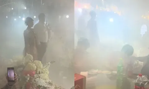 Đám cưới đang diễn ra thì khói trắng bao trùm cả hội trường: Lời giải thích khó chấp nhận từ phía khách sạn