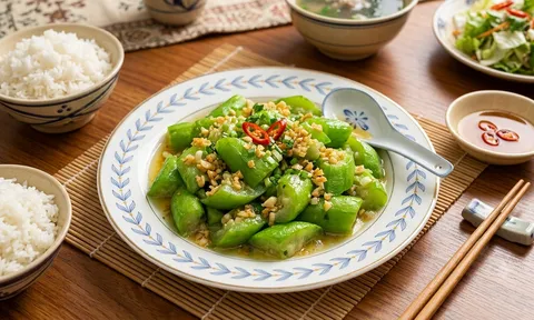 Xào mướp đừng vội cho vào chảo, thêm một bước này để mướp xanh mướt, không thâm đen