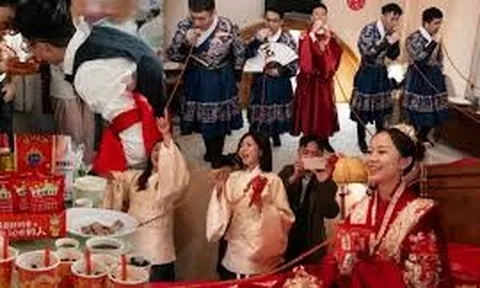 Đám cưới giới trẻ Trung Quốc "đổi luật chơi": Trà sữa thay rượu, que cay lên bàn tiệc