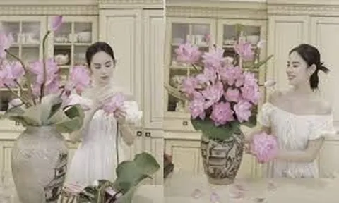 Không cần mâm cỗ xa hoa, "mỹ nhân nụ cười" Hương Liên vẫn gây chú ý bởi một chi tiết "ghi điểm" trong ngày Rằm tháng 7