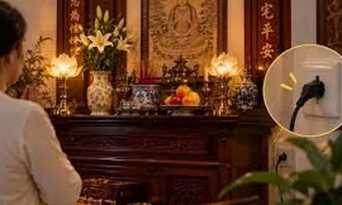 Dùng đèn điện trên bàn thờ, 3 vị trí gia chủ nên kiểm tra trước khi rời nhà