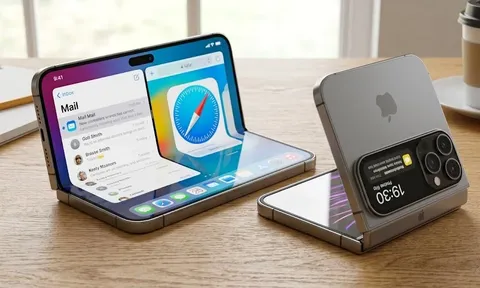 IPhone gập đầu tiên của Apple lộ diện, thiết kế gây chú ý